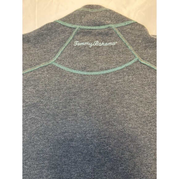 Tommy Bahama Flipshore 1/4 Zip Reversible Sweatshirt Green & Gray Mens Large - Picture 11 of 11